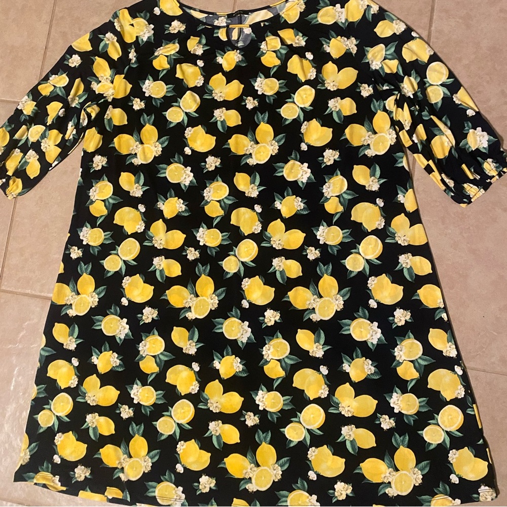 AVON PLUS SIZE LEMON 3/4 shift dress 22W-24W